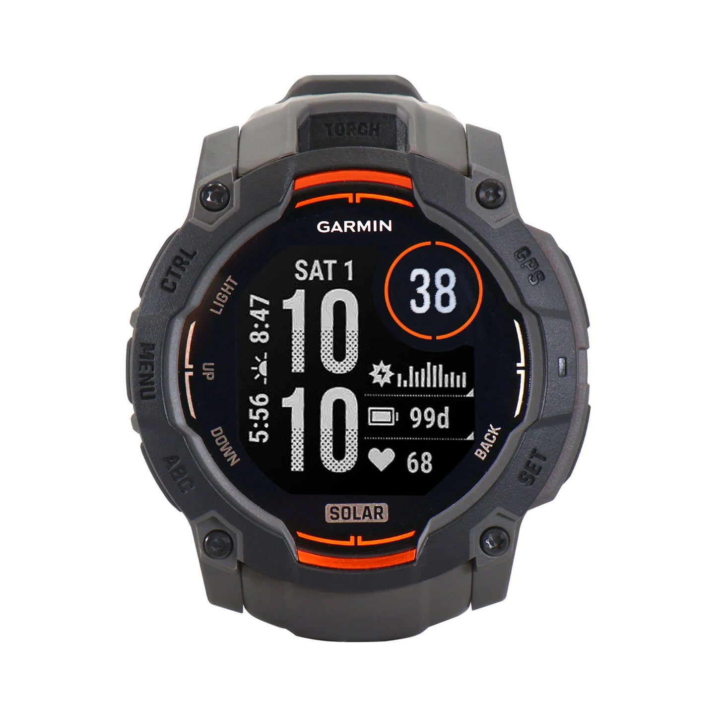 Garmin Instinct 3 Solar Rugged Outdoor GPS Smartwatch - 50mm, Silicone Band (Black) + 2 Year Repair and Replace Plan
