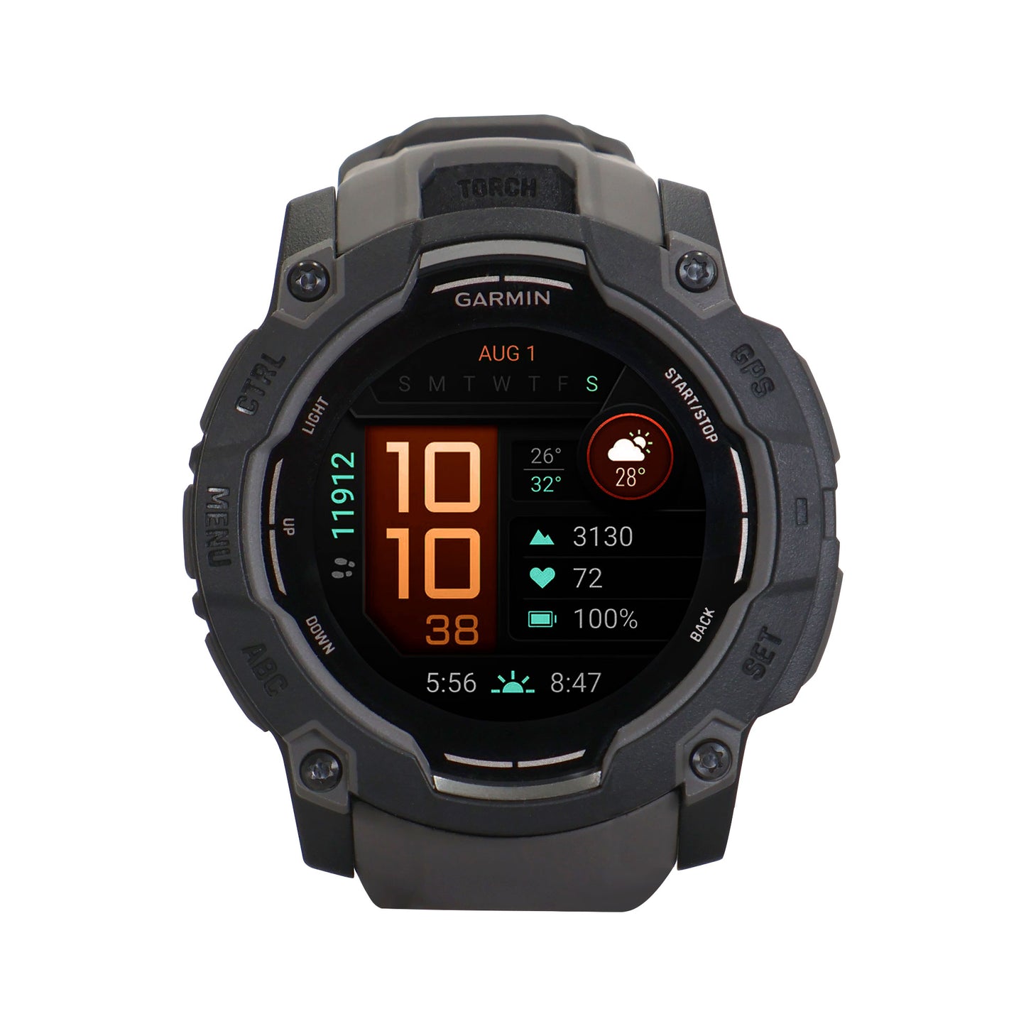 Garmin Instinct 3 AMOLED Rugged Outdoor GPS Smartwatch - 50mm, Silicone Band (Charcoal) + 2 Year Repair and Replace Protection Plan