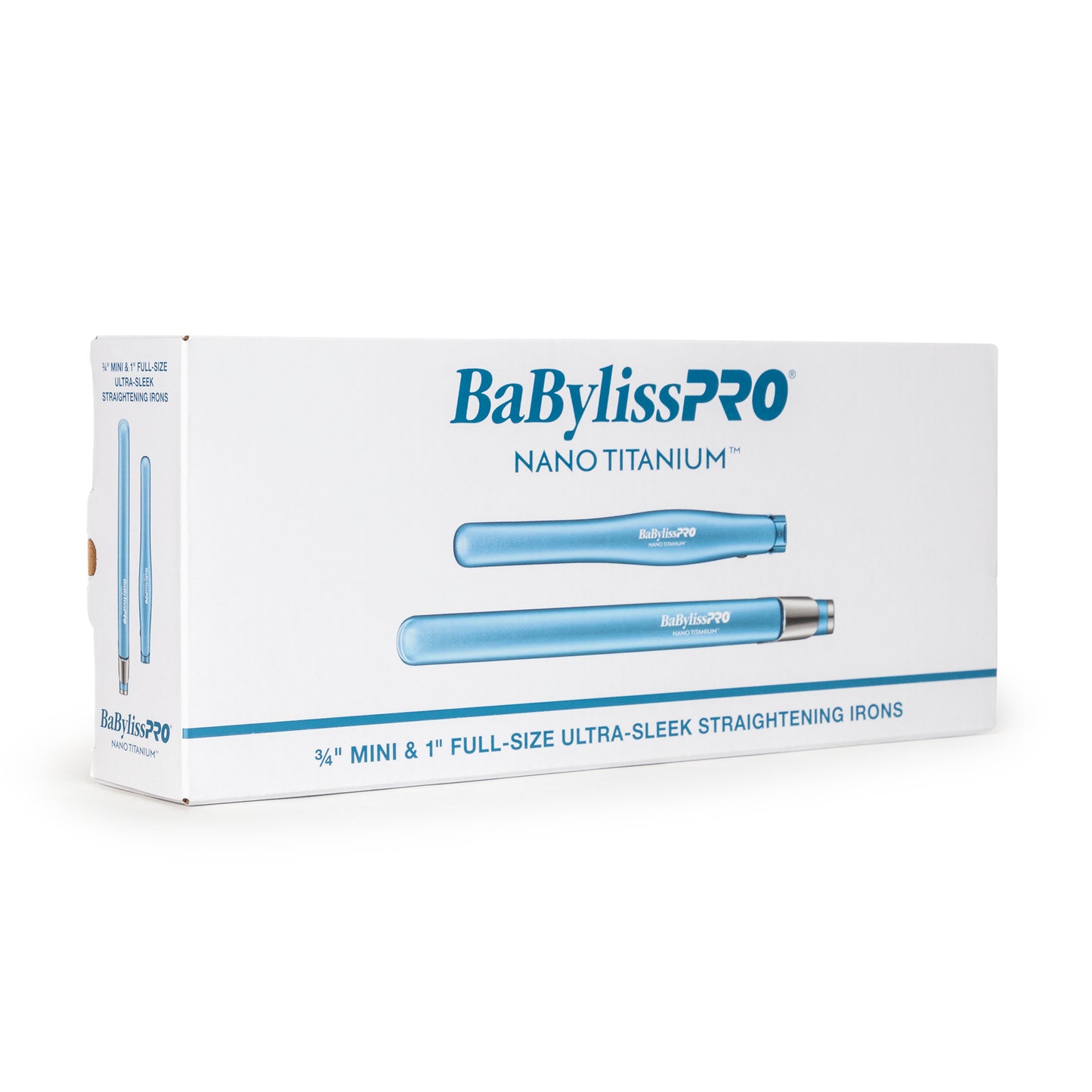 BaByliss Pro Nano Titanium 1" Ultra-Sleek Flat Iron & 3/4" Ultra-Sleek Straightener Prepack BNTPP93 + Spray Bottle