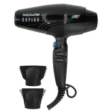 BaBylissPRO Rapido 2000 Watt Nano Titanium Italian Performance Lightest Professional Hair Dryer Black - #BRAP1 + BaByliss Pro Porcelain Ceramic Limited Edition Straightening Iron 1" and Spring Curling Iron 1¼" Styling Set #BPCPP6UC