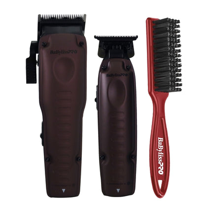 BaByliss Pro FXONE LO-PROFX Clipper & Trimmer Prepack - Midnight Purple (TOOLS ONLY) #FX129PTO + Fade Brush