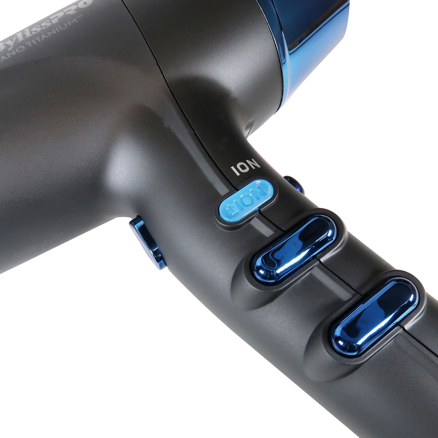 BaByliss Pro Limited-Edition Nano Titanium Professional High-Speed Dual Ionic Dryer Black & Blue #BNTMB9100 + BaByliss Pro Porcelain Ceramic Limited Edition Straightening Iron 1" and Spring Curling Iron 1¼" Styling Set #BPCPP6UC