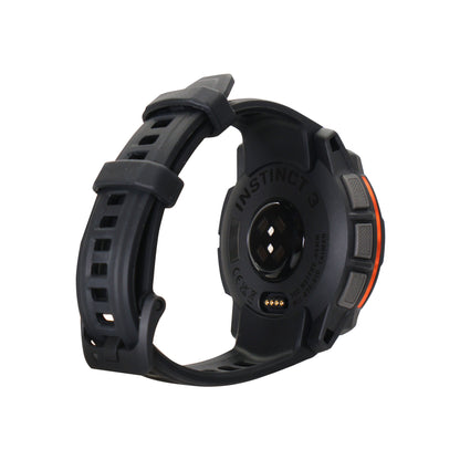 Garmin Instinct 3 Solar Rugged Outdoor GPS Smartwatch - 45mm, Silicone Band (Black) + 2 Year Repair and Replace Protection Plan