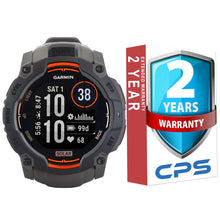 Garmin Instinct 3 Solar Rugged Outdoor GPS Smartwatch - 50mm, Silicone Band (Black) + 2 Year Repair and Replace Plan