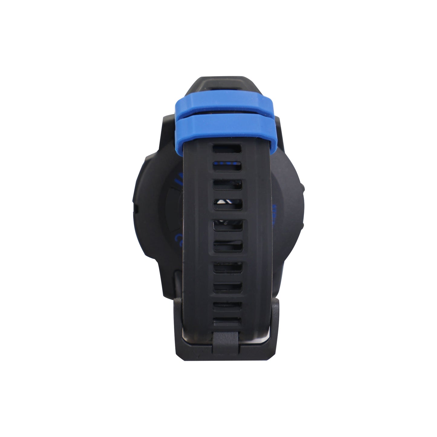 Garmin Instinct 3 Solar Rugged Outdoor GPS Smartwatch – 50 mm, Silicone Band (Whitestone with Black/Bolt Blue) + 3 Year Repair and Replace Protection Plan