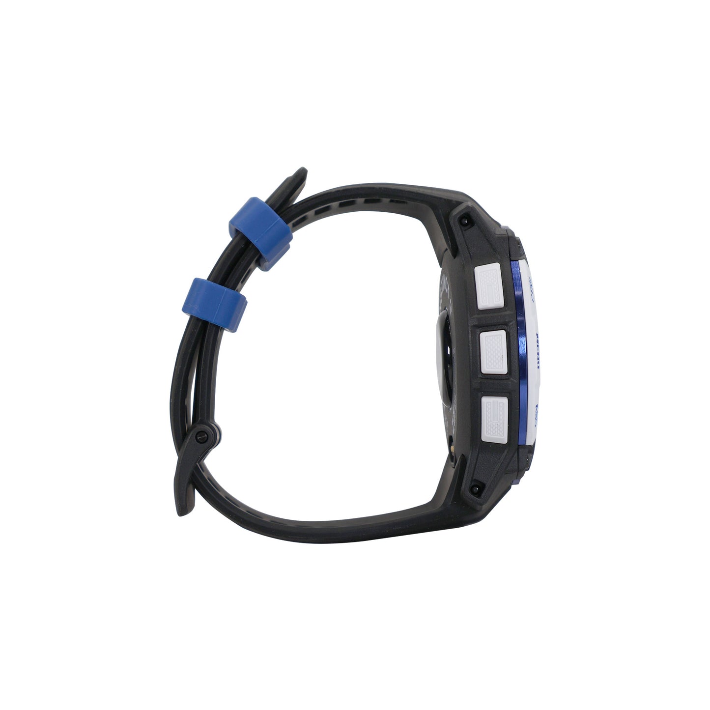 Garmin Instinct 3 Solar Rugged Outdoor GPS Smartwatch – 50 mm, Silicone Band (Whitestone with Black/Bolt Blue) + 3 Year Repair and Replace Protection Plan