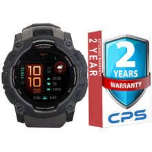 Garmin Instinct 3 AMOLED Rugged Outdoor GPS Smartwatch - 50mm, Silicone Band (Charcoal) + 2 Year Repair and Replace Protection Plan