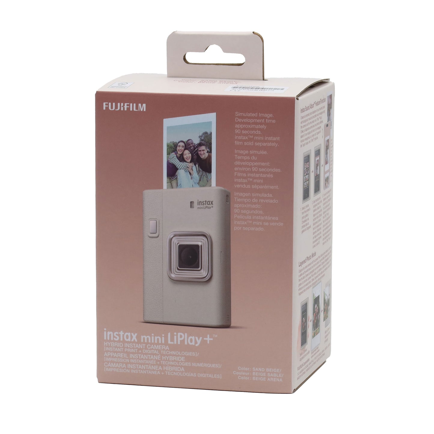 FUJIFILM instax mini LiPlay+ Hybrid Instant Camera - Sand Beige