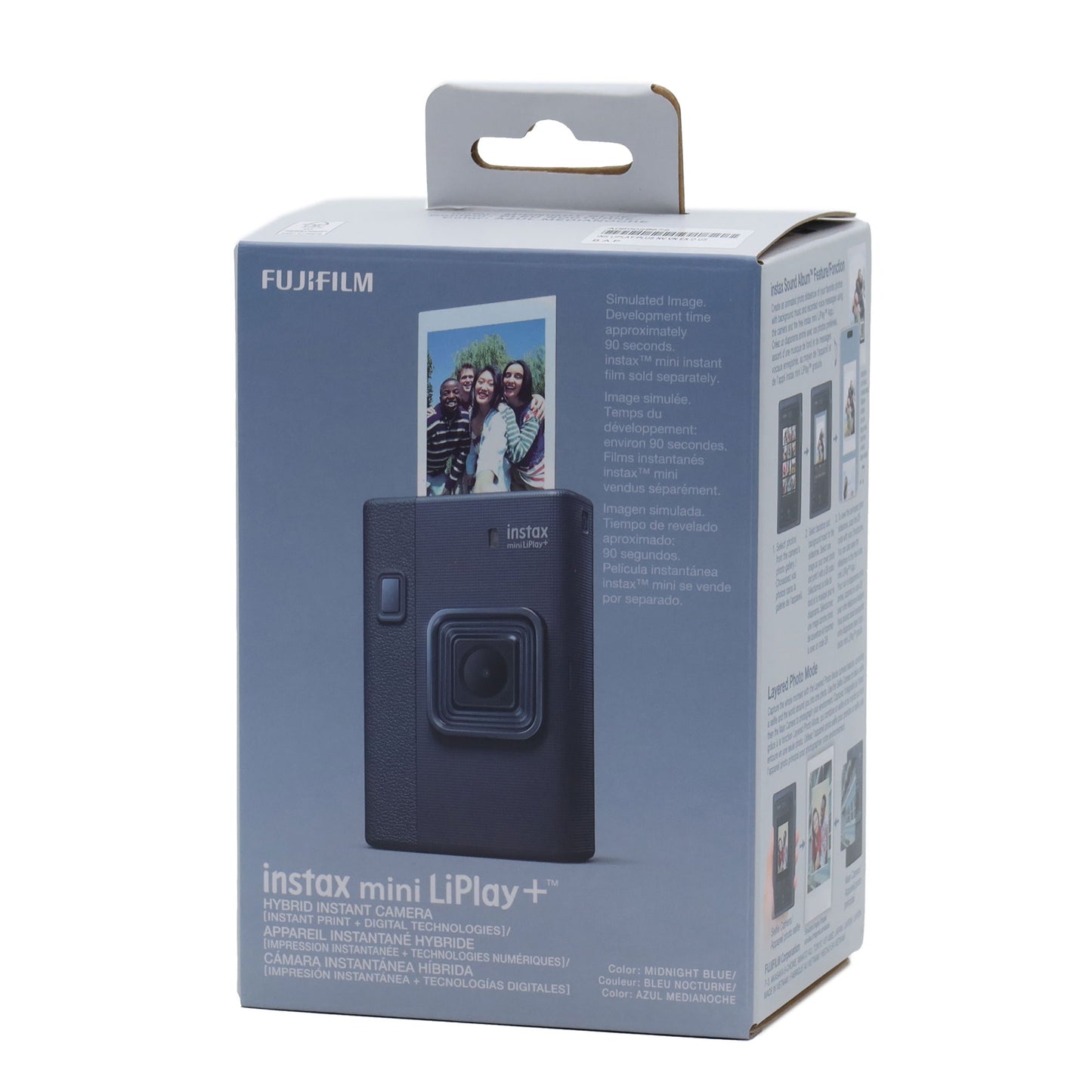 FUJIFILM instax mini LiPlay+ Hybrid Instant Camera - Midnight Blue with Instant Film (Macaron, 10 Exp)