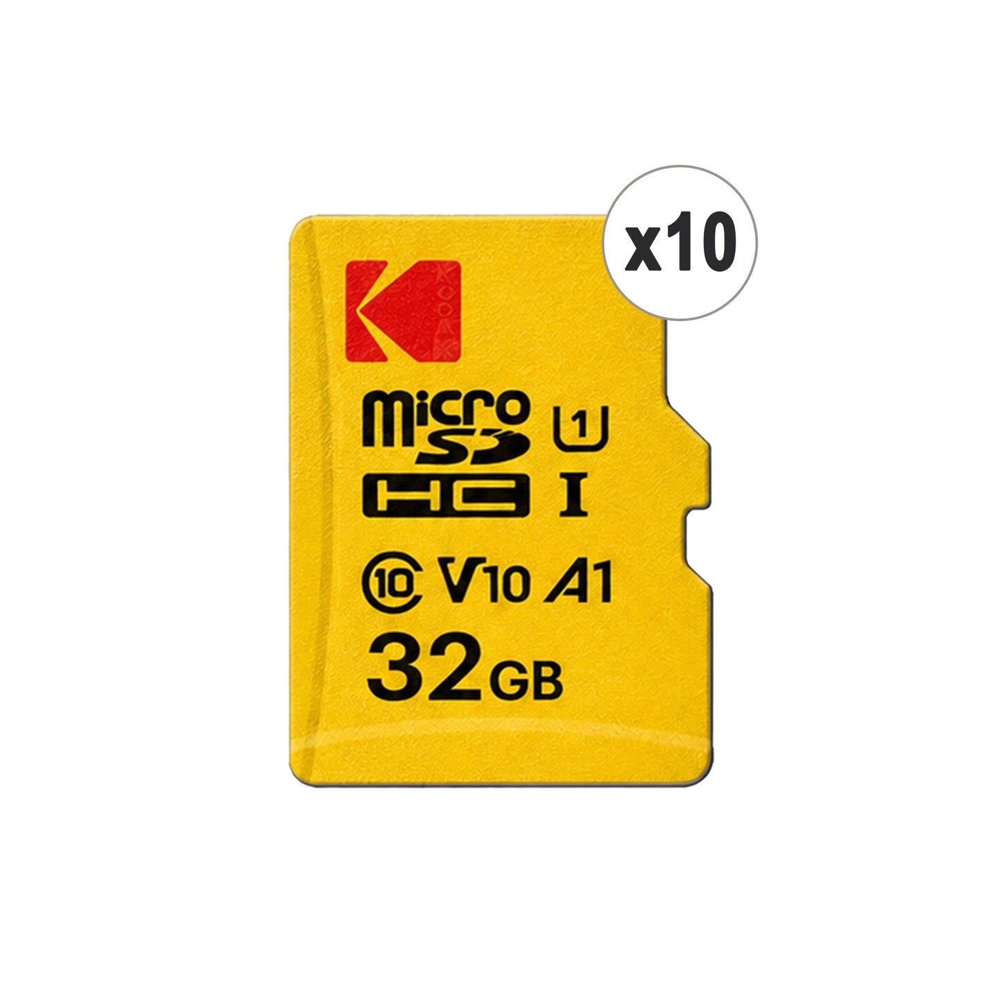 10x Kodak 32GB Premium Performance microSDHC Memory Card Class 10 UHS-I U1 V10 A1 with SD Adapter