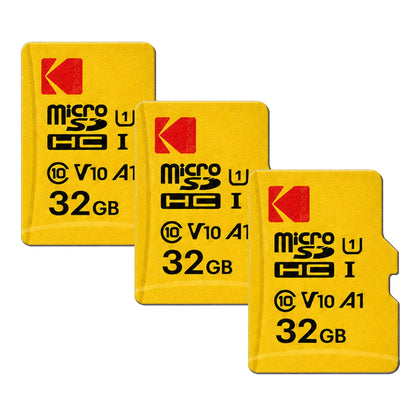 Kodak 32GB Premium Performance microSDHC Memory Card Class 10 UHS-I U1 V10 A1 with SD Adapter - 3 Pack