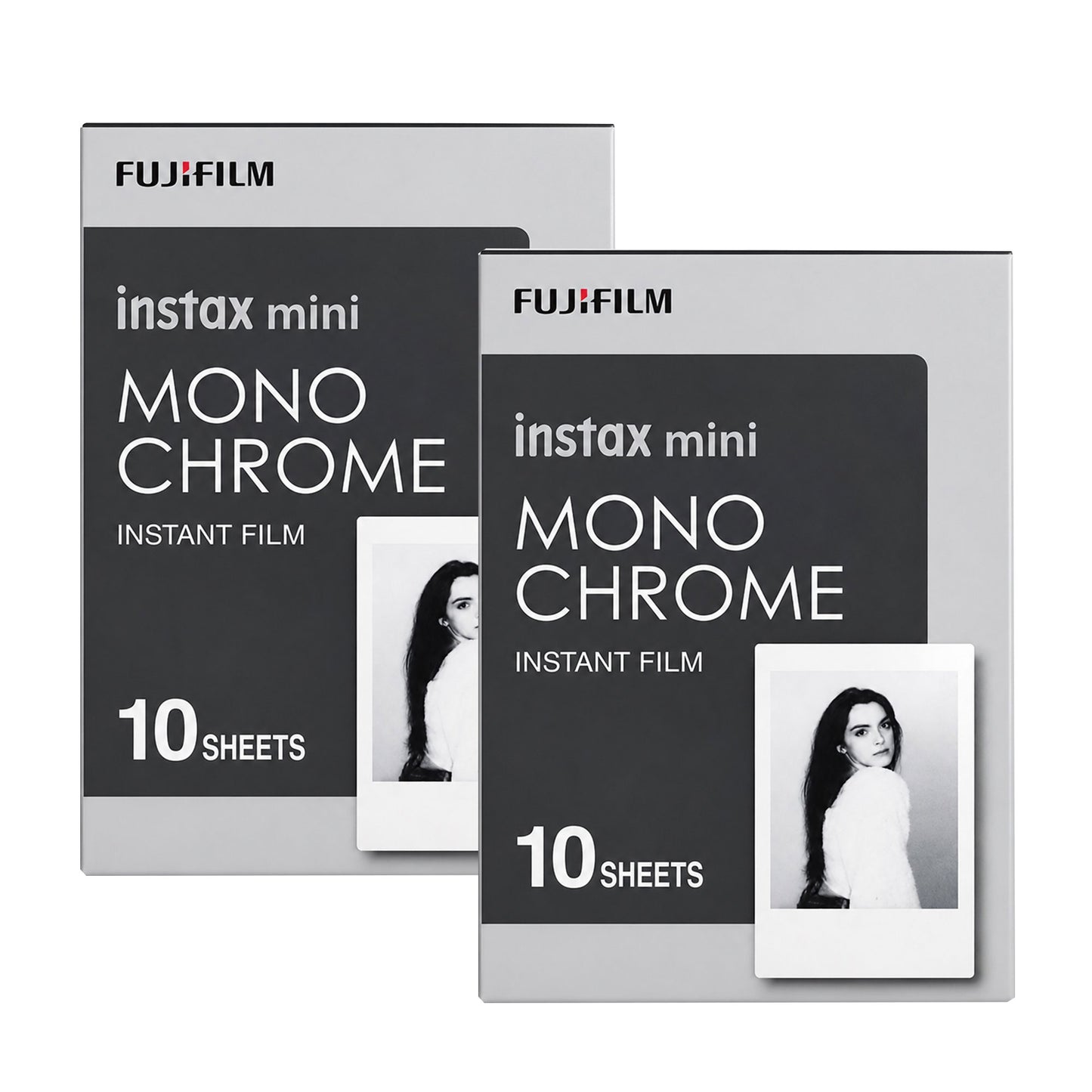 FUJIFILM instax mini Monochrome Instant Film (10 Exposures) - 2 Pack