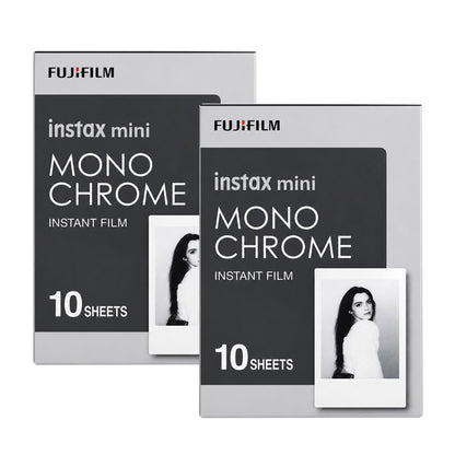 FUJIFILM instax mini Monochrome Instant Film (10 Exposures) - 2 Pack