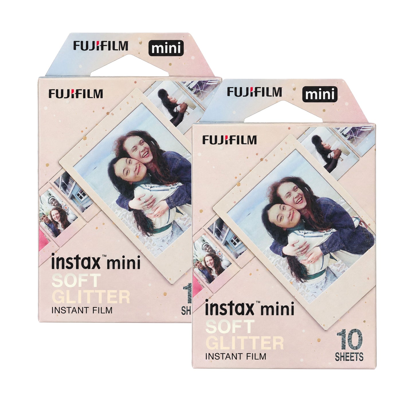 FUJIFILM instax mini Instant Film (Soft Glitter, 10 Exposures) - 2 Pack