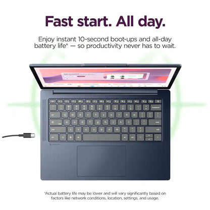 Lenovo IdeaPad Slim 3 Chromebook 14" 2K Touchscreen Laptop - MediaTek Kompanio 540 2025, 4GB Memory, 64GB eMMC (Cosmic Blue)