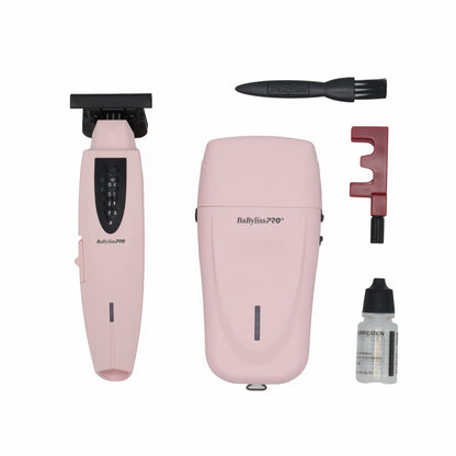 Babyliss Pro LithiumFX+ Limited Edition Trimmer & Double-Foil Shaver Set (Pink) FX73FSTPKMP