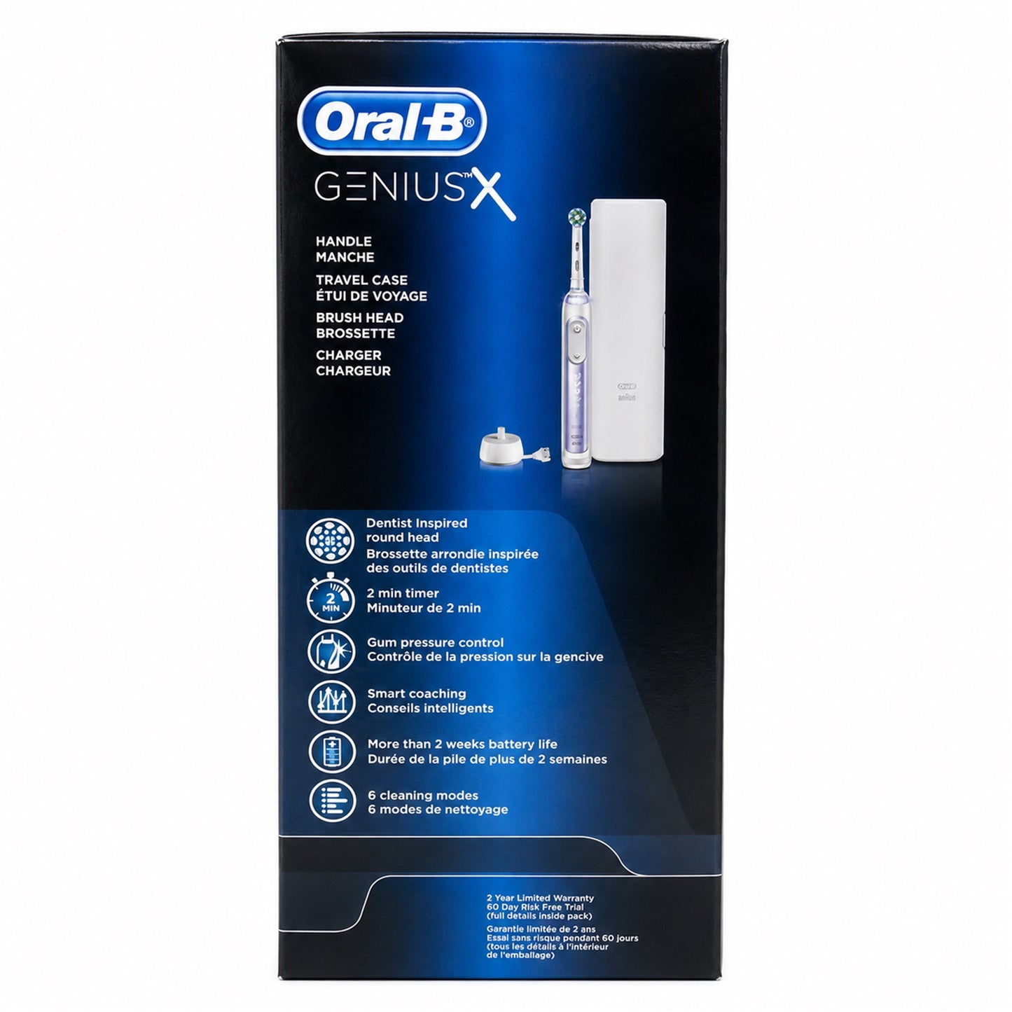 Oral-B Genius X Limited Rechargeable Electric Toothbrush - AI Brushing Recognition (Orchid Purple)