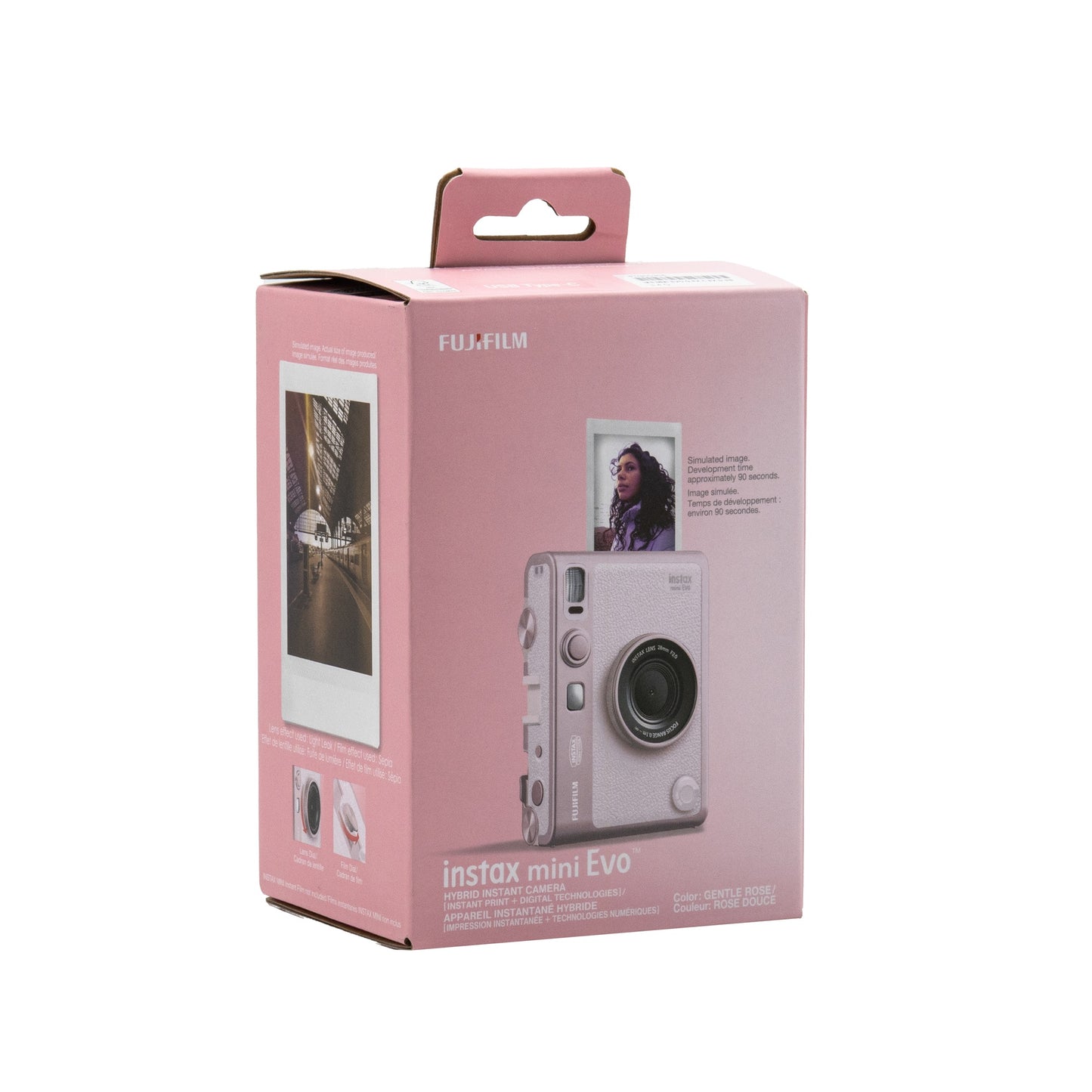FUJIFILM INSTAX MINI EVO Hybrid Instant Camera (Gentle Rose)