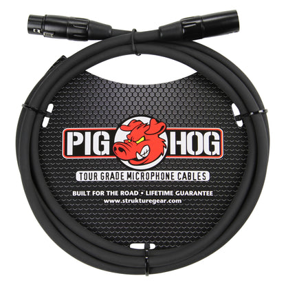 Pig Hog 8mm XLR Microphone Cable Male to Female 6 Ft Fully Balanced Premium Mic Cable - 5 Units + Pig Hog Magnetic Cable Organizer - 2 Pack