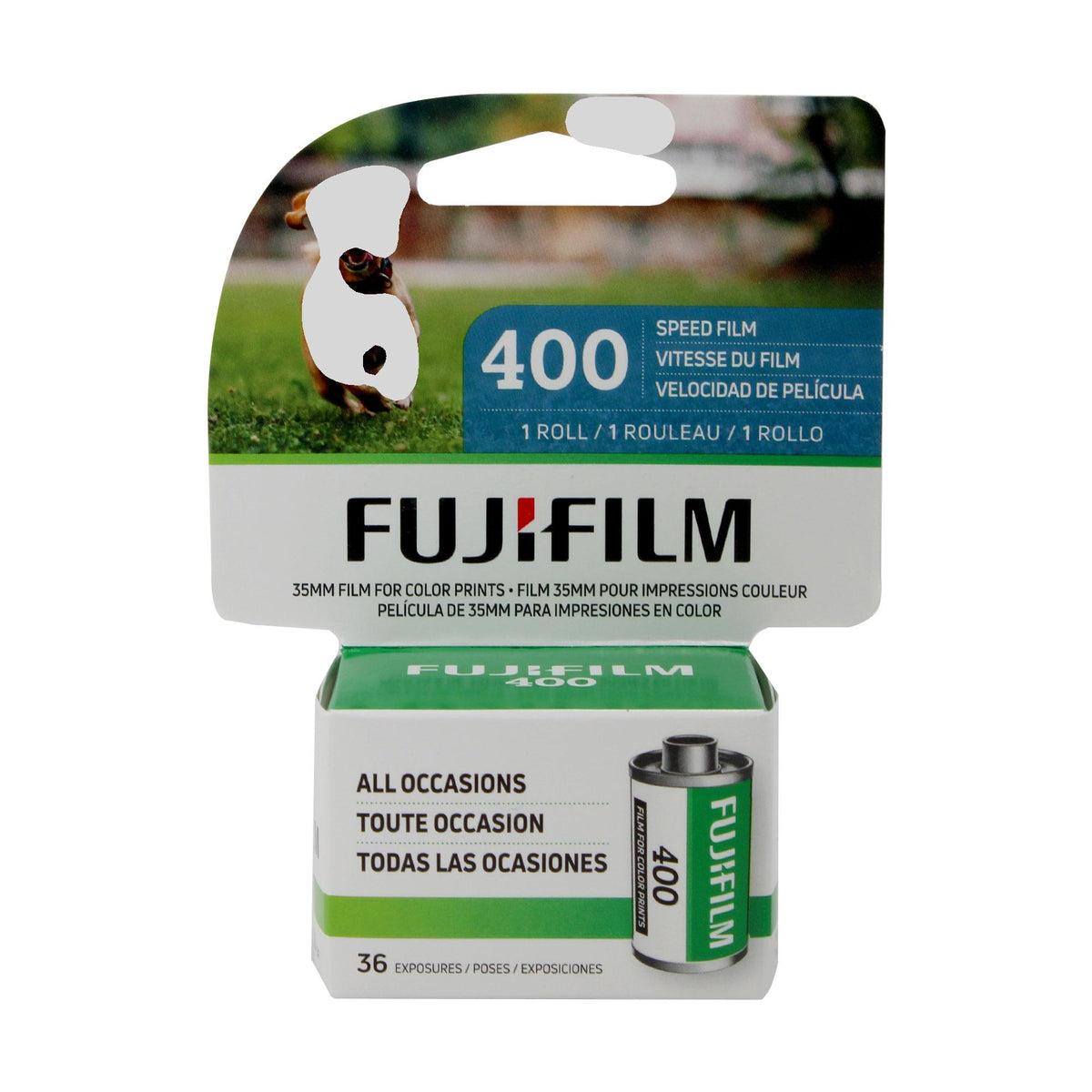 FUJIFILM 400 Color Negative Film (35mm Roll Film, 36 Exposures) x4 + 35mm Roll Film Storage Carrying Case Bag with 4 Compartments