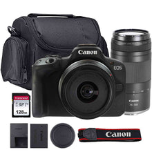 Canon EOS R50 Mirrorless Camera with RF-S 18-45mm f/4.5-6.3 IS STM Lens and RF 75-300mm f/4-5.6 Lens Basic Accessory Bundle