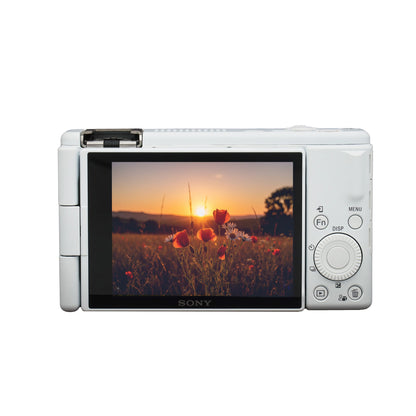 Sony ZV-1F Vlogging Camera for Content Creators and Vloggers (White)