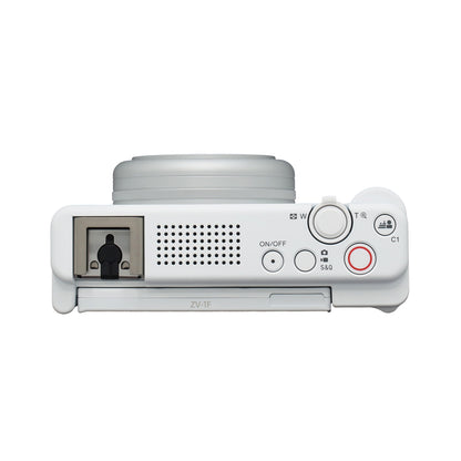 Sony ZV-1F Vlogging Camera for Content Creators and Vloggers (White)