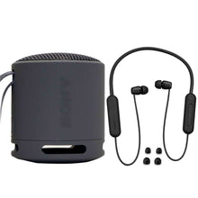 Sony XB100 Portable Waterproof Bluetooth Speaker (Black) + Wireless In-Ear Headphones
