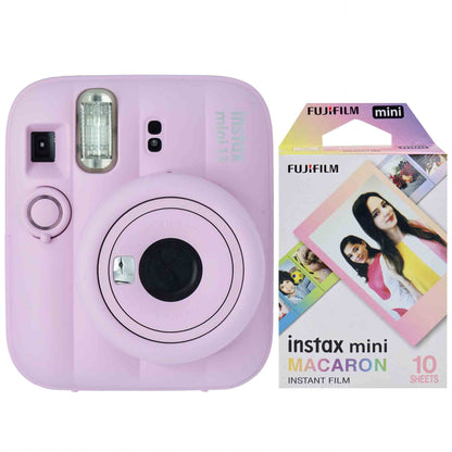 FUJIFILM INSTAX MINI 13 Instant Film Camera (Candy Pink) + Instax Mini Instant Film (Macaron, 10 Exposures)