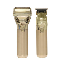 BaByliss Pro FXONE GoldFX Trimmer & Foil Shaver FX1FSTGTO + Clipper Grips 3-Pack + Flat Top Comb