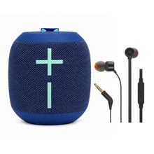 Ultimate Ears WONDERBOOM 4 Portable Bluetooth Speaker - Blue + JBL T110 in Ear Headphones Black