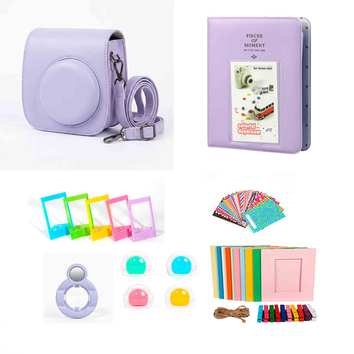 FUJIFILM INSTAX MINI 13 Instant Film Camera (Dreamy Purple) - Complete Bundle Kit