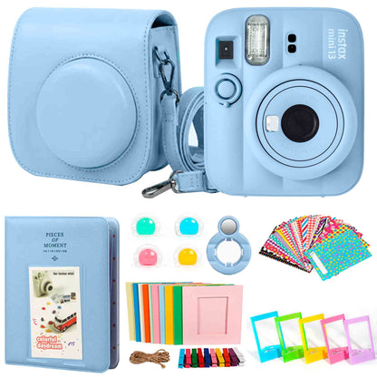 FUJIFILM INSTAX MINI 13 Instant Film Camera (Frost Blue) - Complete Bundle Kit