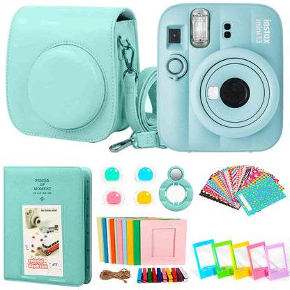 FUJIFILM INSTAX MINI 13 Instant Film Camera (Lagoon Green) - Complete Bundle Kit