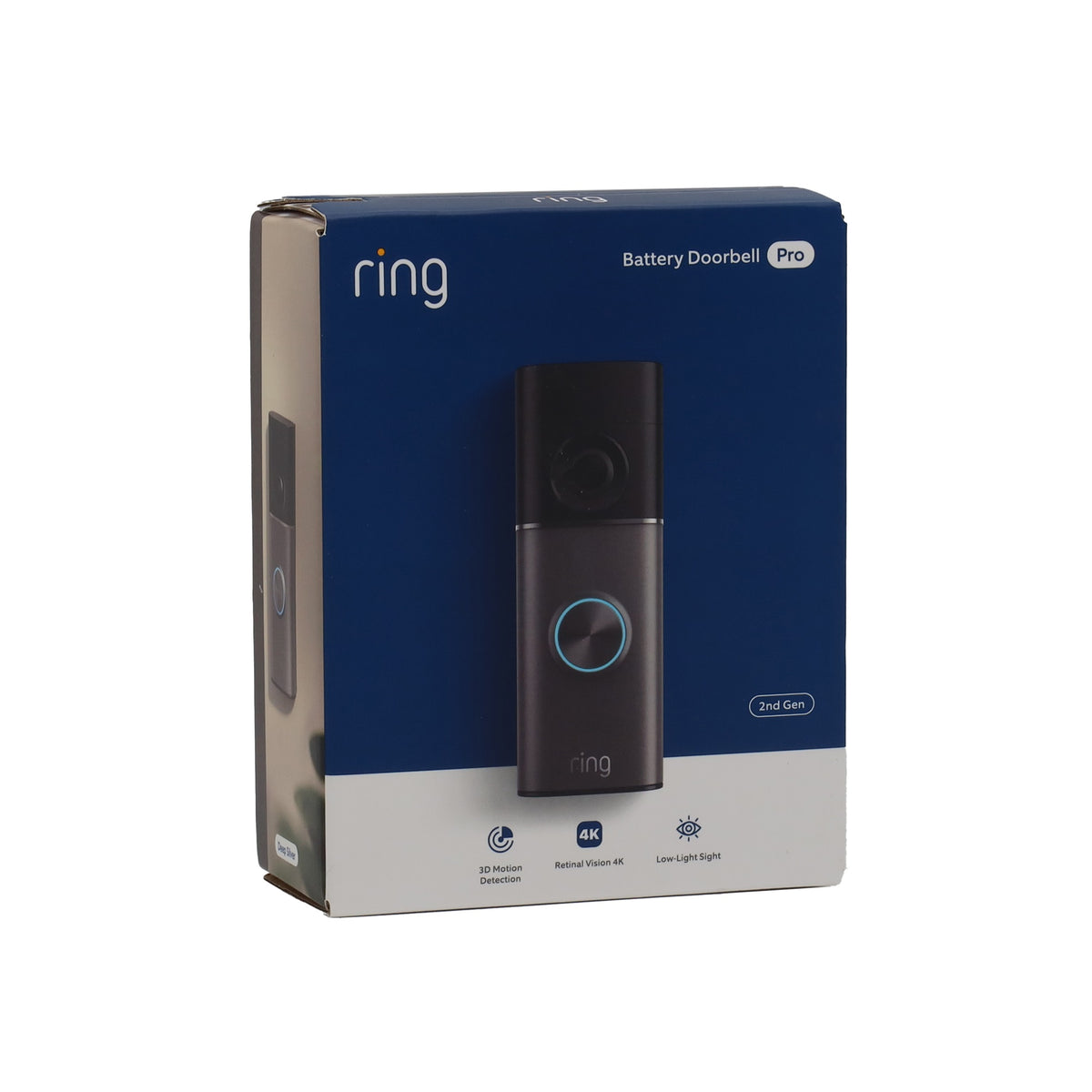 Ring Battery Doorbell 4K Pro (newest model), Retinal 4K with wide-angle video, up to 10x Enhanced Zoom (Deep Silver)