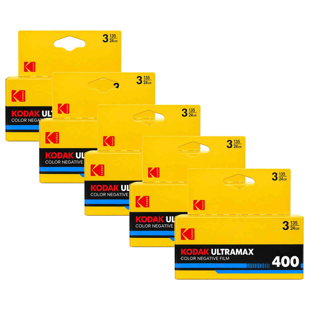 Kodak Eastman 400 35mm Color Negative Film, 24 Exposures - 3-Pack (x5)
