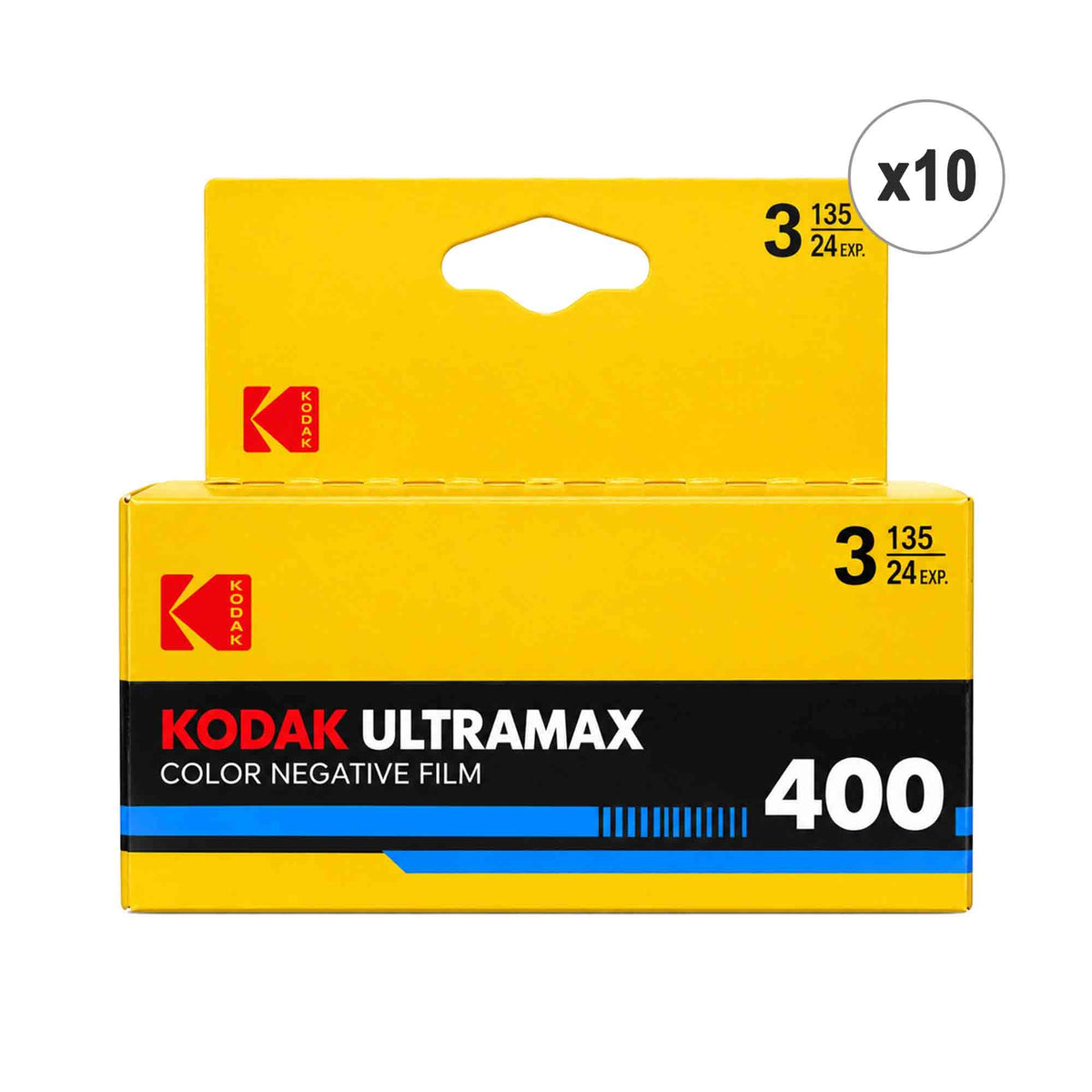 Kodak Eastman 400 35mm Color Negative Film, 24 Exposures - 3-Pack (x10)