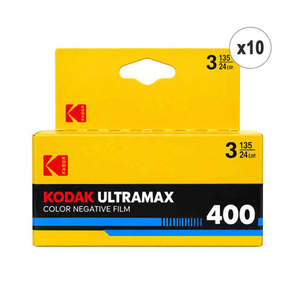 Kodak Eastman 400 35mm Color Negative Film, 24 Exposures - 3-Pack (x10)