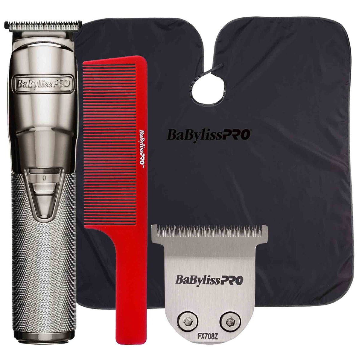 BaByliss Pro FX788S Cordless Trimmer with Replacement Blade Barber Accessory Kit