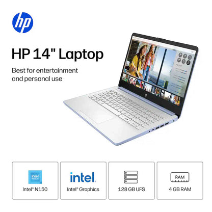 HP 14" Laptop - Intel N150 Processor - 4GB Memory, 128GB Storage (Sky Blue) 14-dq6102dx