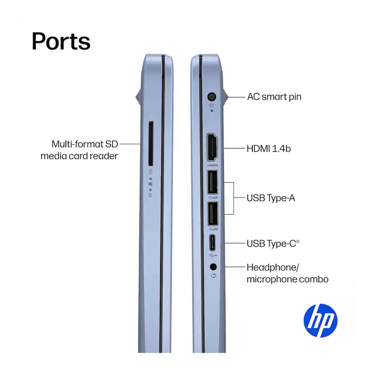 HP 14" Laptop - Intel N150 Processor - 4GB Memory, 128GB Storage (Sky Blue) 14-dq6102dx