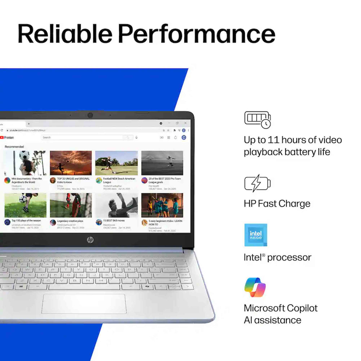 HP 14" Laptop - Intel N150 Processor - 4GB Memory, 128GB Storage (Sky Blue) 14-dq6102dx