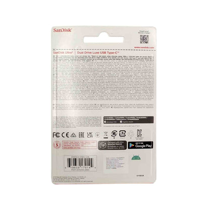 SanDisk Ultra Dual Drive Luxe 256GB USB Type-C Flash Drive, All-Metal Design (SDDDC4-256G-G46)
