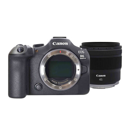 Canon EOS R6 Mark III Mirrorless Camera Body (Black) + Canon RF 45mm f/1.2 STM Compact Full-Frame Prime Lens
