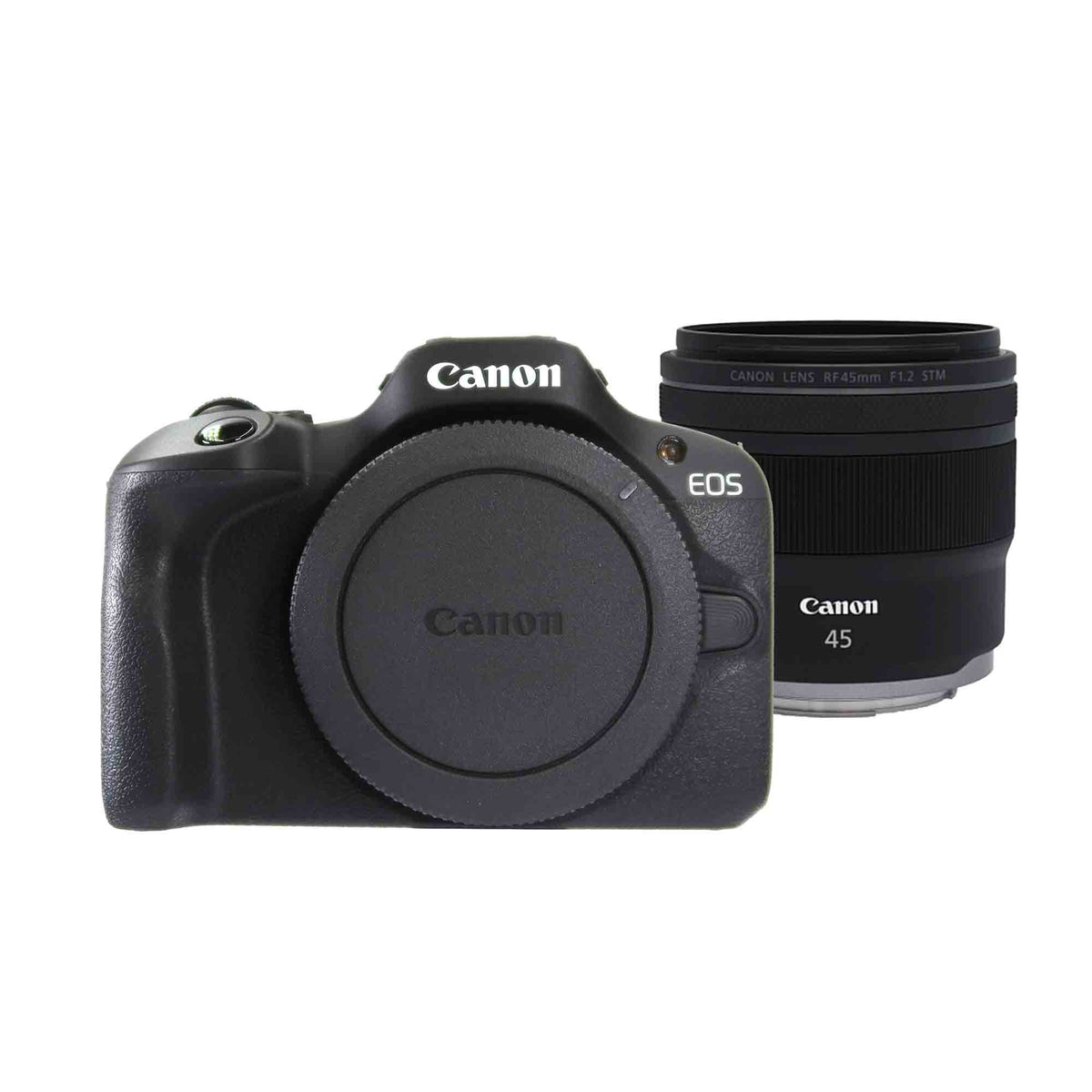 Canon EOS R100 Mirrorless Camera (Body Only) - Black + Canon RF 45mm f/1.2 STM Compact Full-Frame Prime Lens