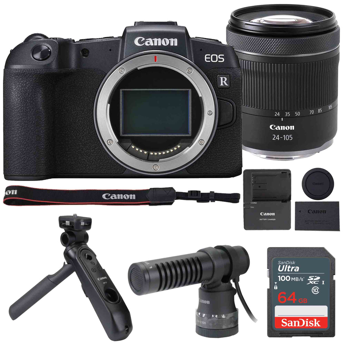 Canon EOS RP Mirrorless Camera with RF 24-105mm f/4-7.1 IS STM Lens Bundle