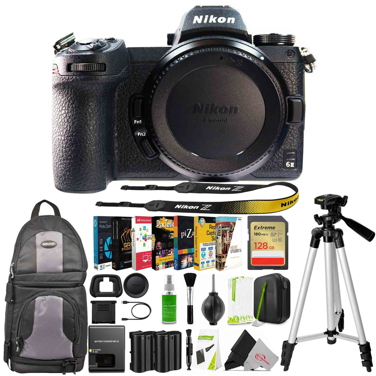 Nikon Z 6 MKII Mirrorless Digital Camera (Body) with Complete Photography Bundle