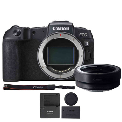 Canon EOS RP Mirrorless Digital Camera Body - BLACK + Canon Mount Adapter EF-EOS R