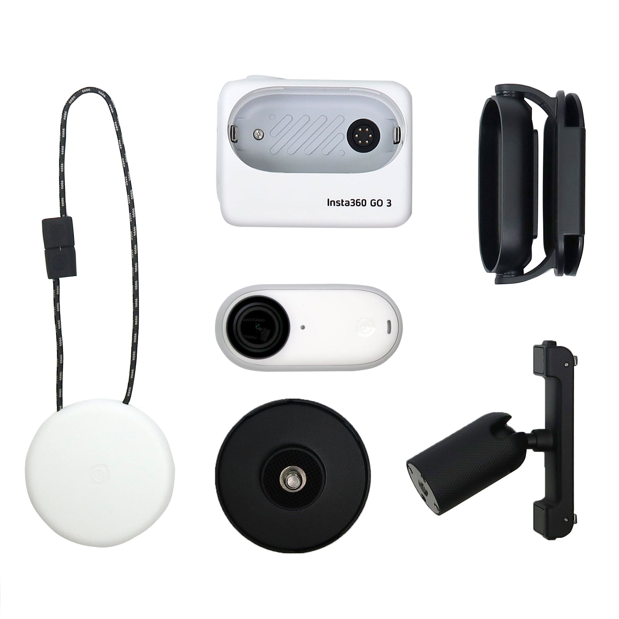 Insta360 GO 3 Tiny Mighty Action Camera (64GB, White) with Insta360 GO 3 Tiny Mighty Action Camera (64GB, White) with