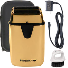 BaByliss Pro UVFOIL UV-Disinfecting Metal Double Foil Shaver #FXLFS2G (Gold) with Barbers Basic Bundle